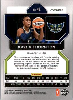 2022 Panini Prizm WNBA - Ice #48 Kayla Thornton Back