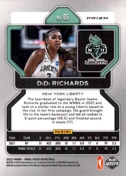 2022 Panini Prizm WNBA - Ice #65 DiDi Richards Back