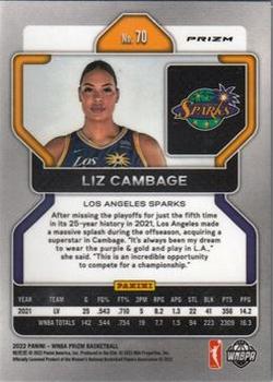 2022 Panini Prizm WNBA - Ice #70 Liz Cambage Back