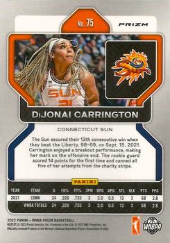 2022 Panini Prizm WNBA - Ice #75 DiJonai Carrington Back