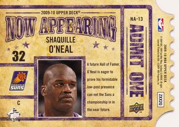 2009-10 Upper Deck - Now Appearing #NA-13 Shaquille O'Neal Back