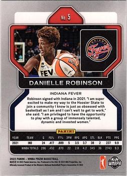 2022 Panini Prizm WNBA - Ruby Wave #5 Danielle Robinson Back