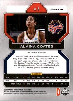 2022 Panini Prizm WNBA - Ruby Wave #9 Alaina Coates Back