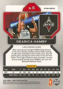 2022 Panini Prizm WNBA - Ruby Wave #15 Dearica Hamby Back
