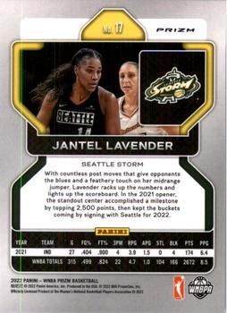 2022 Panini Prizm WNBA - Ruby Wave #17 Jantel Lavender Back