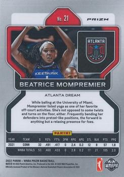 2022 Panini Prizm WNBA - Ruby Wave #21 Beatrice Mompremier Back