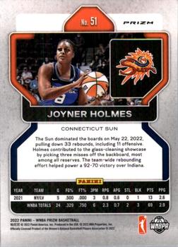 2022 Panini Prizm WNBA - Ruby Wave #51 Joyner Holmes Back