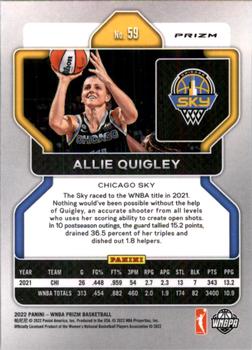 2022 Panini Prizm WNBA - Ruby Wave #59 Allie Quigley Back