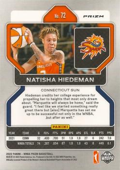 2022 Panini Prizm WNBA - Ruby Wave #72 Natisha Hiedeman Back