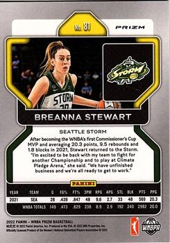 2022 Panini Prizm WNBA - Ruby Wave #81 Breanna Stewart Back