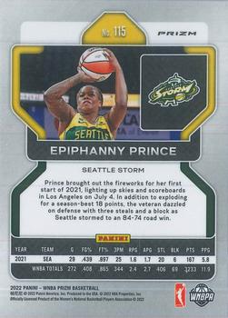 2022 Panini Prizm WNBA - Ruby Wave #115 Epiphanny Prince Back