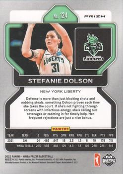 2022 Panini Prizm WNBA - Ruby Wave #124 Stefanie Dolson Back