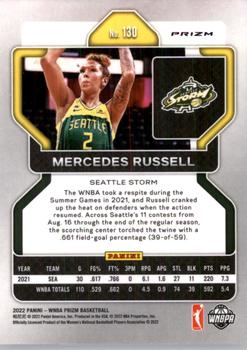 2022 Panini Prizm WNBA - Ruby Wave #130 Mercedes Russell Back