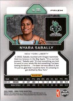 2022 Panini Prizm WNBA - Ruby Wave #185 Nyara Sabally Back