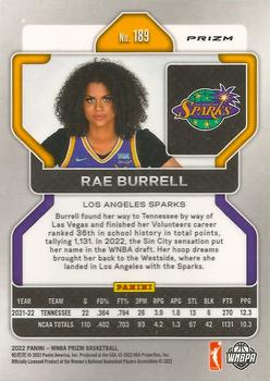 2022 Panini Prizm WNBA - Ruby Wave #189 Rae Burrell Back