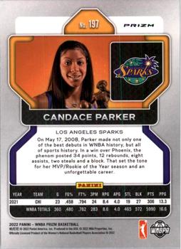 2022 Panini Prizm WNBA - Ruby Wave #197 Candace Parker Back