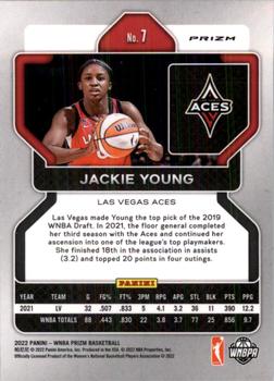 2022 Panini Prizm WNBA - Silver #7 Jackie Young Back