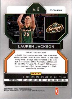 2022 Panini Prizm WNBA - Silver #10 Lauren Jackson Back