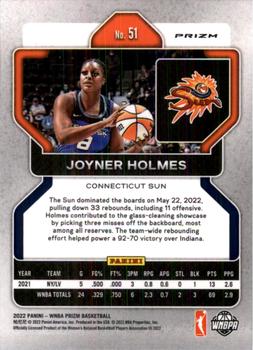 2022 Panini Prizm WNBA - Silver #51 Joyner Holmes Back