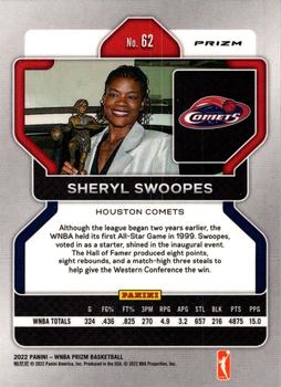 2022 Panini Prizm WNBA - Silver #62 Sheryl Swoopes Back