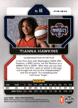 2022 Panini Prizm WNBA - Silver #66 Tianna Hawkins Back