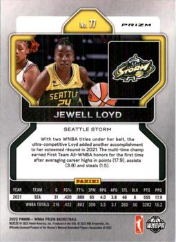 2022 Panini Prizm WNBA - Silver #77 Jewell Loyd Back