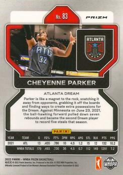 2022 Panini Prizm WNBA - Silver #83 Cheyenne Parker Back