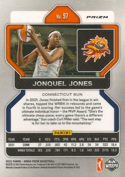 2022 Panini Prizm WNBA - Silver #97 Jonquel Jones Back
