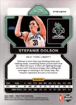 2022 Panini Prizm WNBA - Silver #124 Stefanie Dolson Back