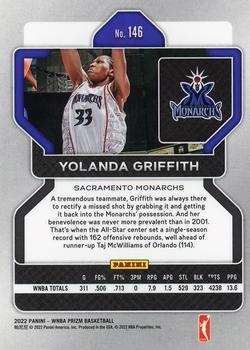 2022 Panini Prizm WNBA - Silver #146 Yolanda Griffith Back