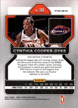 2022 Panini Prizm WNBA - Silver #160 Cynthia Cooper-Dyke Back