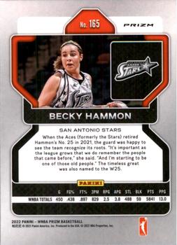 2022 Panini Prizm WNBA - Silver #165 Becky Hammon Back