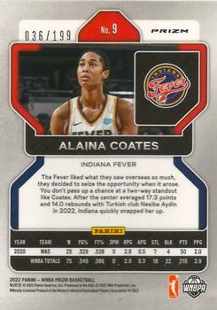 2022 Panini Prizm WNBA - Red #9 Alaina Coates Back