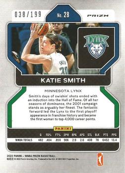 2022 Panini Prizm WNBA - Red #28 Katie Smith Back