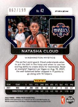 2022 Panini Prizm WNBA - Red #42 Natasha Cloud Back