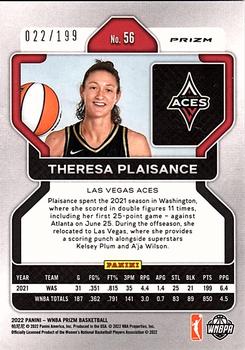 2022 Panini Prizm WNBA - Red #56 Theresa Plaisance Back
