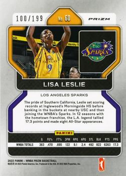 2022 Panini Prizm WNBA - Red #60 Lisa Leslie Back