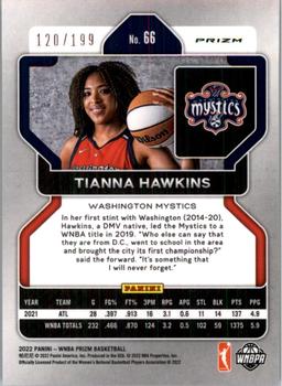 2022 Panini Prizm WNBA - Red #66 Tianna Hawkins Back