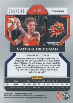 2022 Panini Prizm WNBA - Red #72 Natisha Hiedeman Back