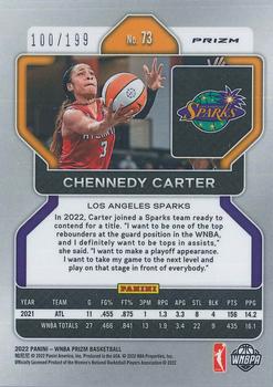 2022 Panini Prizm WNBA - Red #73 Chennedy Carter Back