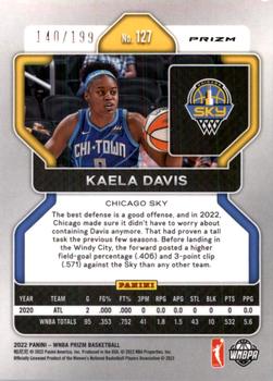 2022 Panini Prizm WNBA - Red #127 Kaela Davis Back
