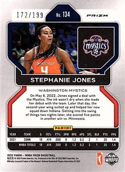 2022 Panini Prizm WNBA - Red #134 Stephanie Jones Back