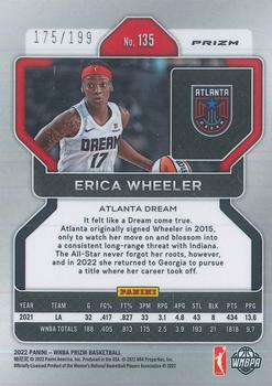 2022 Panini Prizm WNBA - Red #135 Erica Wheeler Back