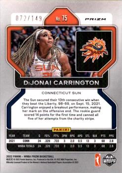 2022 Panini Prizm WNBA - Blue #75 DiJonai Carrington Back