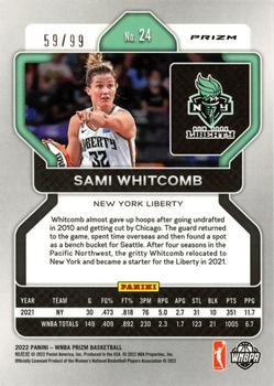 2022 Panini Prizm WNBA - Purple #24 Sami Whitcomb Back