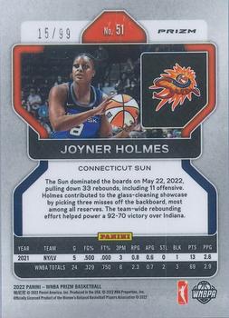 2022 Panini Prizm WNBA - Purple #51 Joyner Holmes Back