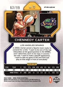 2022 Panini Prizm WNBA - Purple #73 Chennedy Carter Back