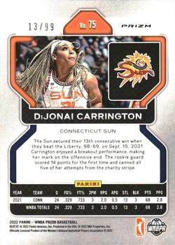 2022 Panini Prizm WNBA - Purple #75 DiJonai Carrington Back