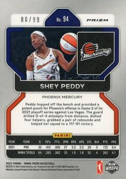 2022 Panini Prizm WNBA - Purple #94 Shey Peddy Back