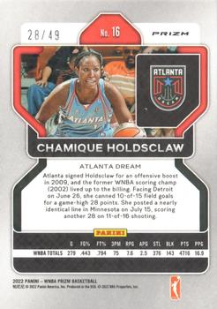 2022 Panini Prizm WNBA - Orange #16 Chamique Holdsclaw Back